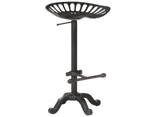 Tabouret de bar, chaise de bar noir fonte