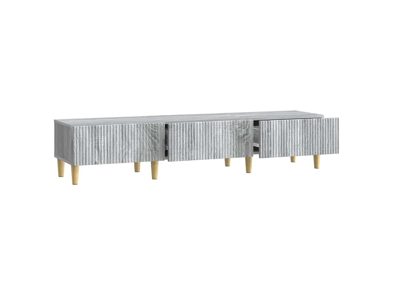  Meuble tv - banc tv - meuble de rangement sonoma gris 147 x 34,5 x 30 cm bois d'ingénierie  - Conforama E
