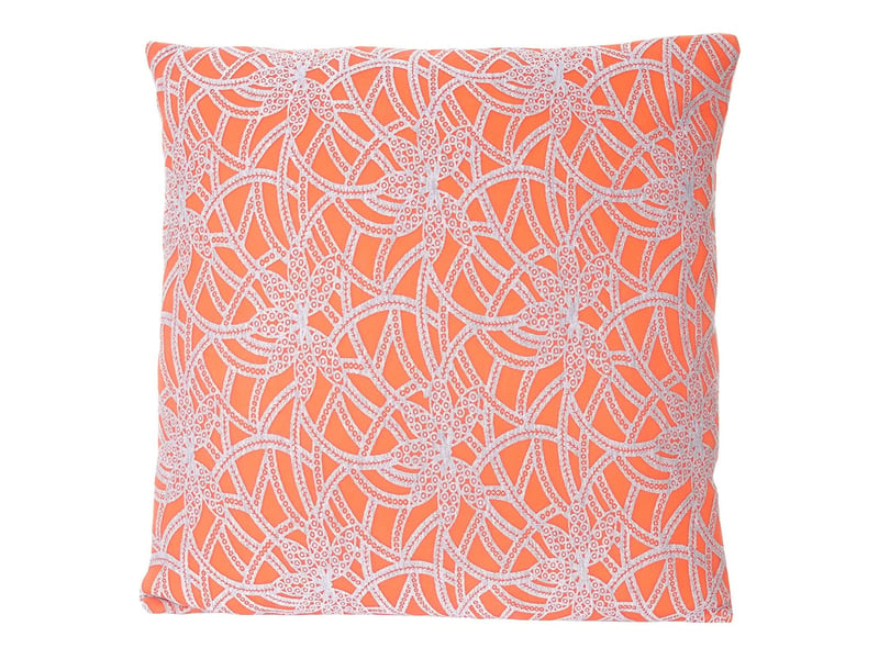 Coussin orange style baroque 45x45 cm déhoussable dec04075  - Conforama A