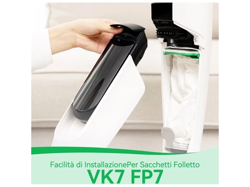  Enowelir lot de 5 sacs filtres compatibles pour aspirateurs folletto vk7s vk7 fp7s fp7 et kobold vk7  - Conforama D