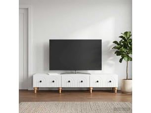 Meuble tv coloris blanc 147 cm <strong></strong>  <strong></strong>
