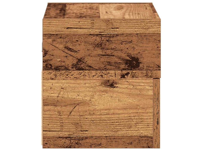  Table de chevet - cabinet de chevet - table de nuit murale vieux bois 45x26x28,5 cm  - Conforama E