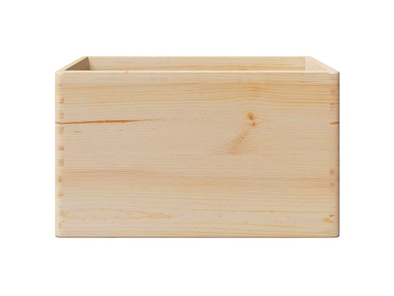  Boîte de rangement, coffre de rangement avec poignées 40x30x23 cm bois de pin massif  - Conforama D