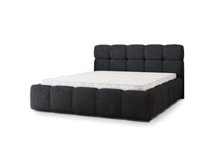 Lit coffre 200x200 cm <strong>MASSENO</strong>  <strong></strong> coloris noir