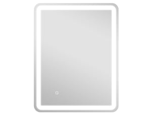 Miroir de salle de bain led 70x90 cm – argent – tactile, antibuée, 3 teintes réglables et mémoire