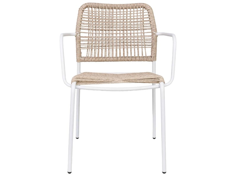  Chaise en métal avec corde marron 54x62x80 cm h  - Conforama B
