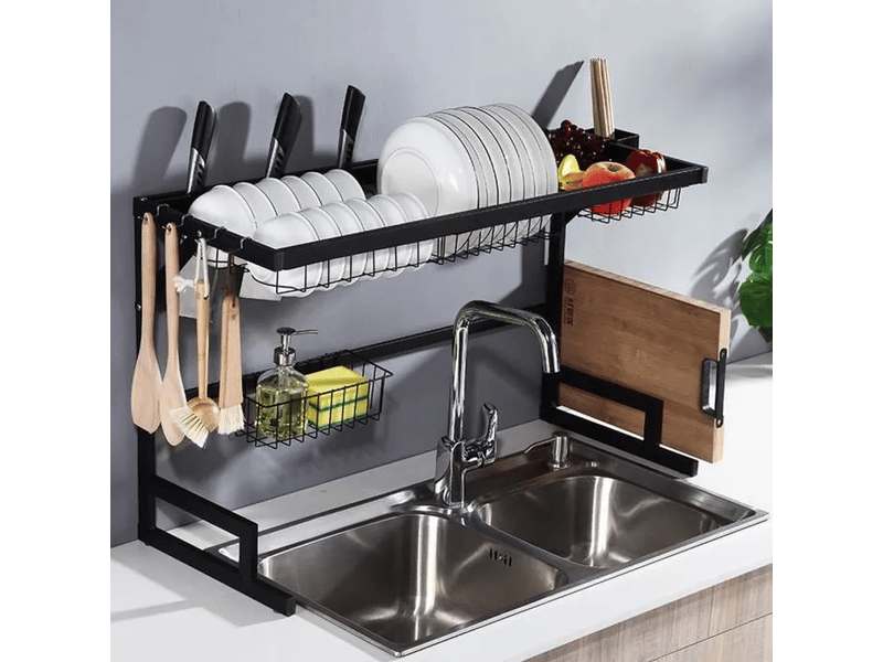  Égouttoir à vaisselle de cuisine 65x52x34cm – en acier inox  - Conforama C