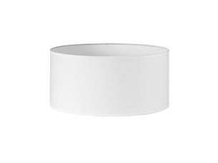 Abat-jour cylindrique fabrilamp dori blanc, m10, popeline, ø 50 cm, h 25 cm