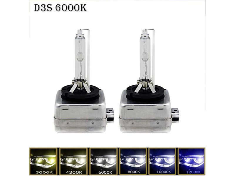  Lot 2 ampoules hid xénon d3s remplacement 12v 35w 6000k  - Conforama B