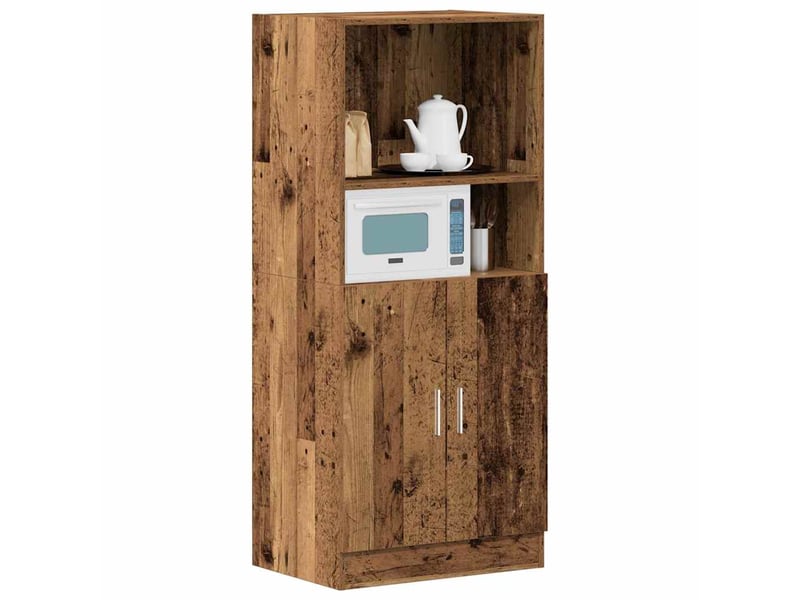 Meuble de rangement, armoire de cuisine vieux bois 57x41,5x131,5cm bois ingénierie - Conforama C