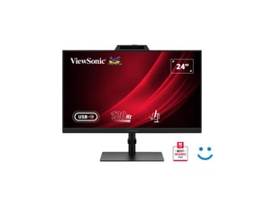 Moniteur visio 24 pouces full hd ips usb-c avec caméra 5mp et haut-parleurs