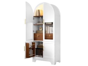 Buffet 4 porte(s) 1 tiroir(s) REDOM - 76 cm coloris blanc