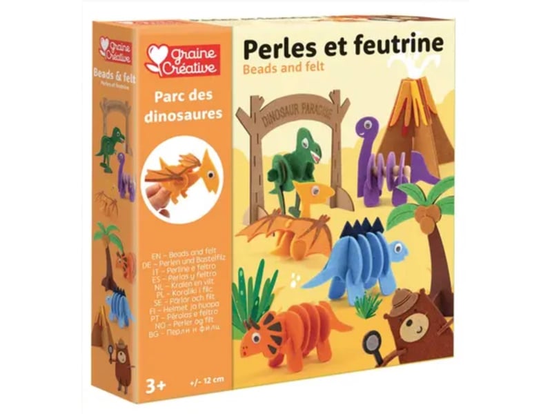  Kit parc des dinosaures en bois - perles et feutrine 750728 - Conforama A