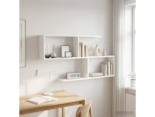 Étagère murale, étagère suspendue blanc 100 x 12 x 50,5 cm bois d'ingénierie cf42024