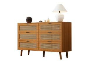 Commode 6 tiroir(s)    <strong>BGSRYAO</strong> <strong></strong> coloris bois clair largeur 120 cm