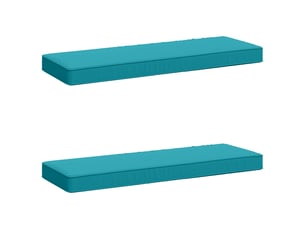 Lot de 2 coussins de banc, coussins d'assise vught 100 % polyester turquoise cf58591
