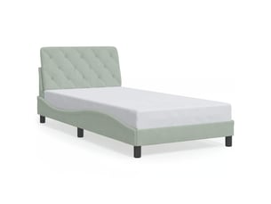 Lit simple 100x200 cm coloris gris