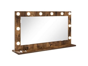 Miroir rectangulaire à fixer coloris marron <strong></strong> <strong></strong> - 80 cm x 45 cm