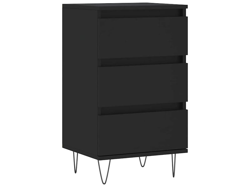  Buffet - bahut - meuble de rangement noir 40x35x70 cm bois d’ingénierie  - Conforama A