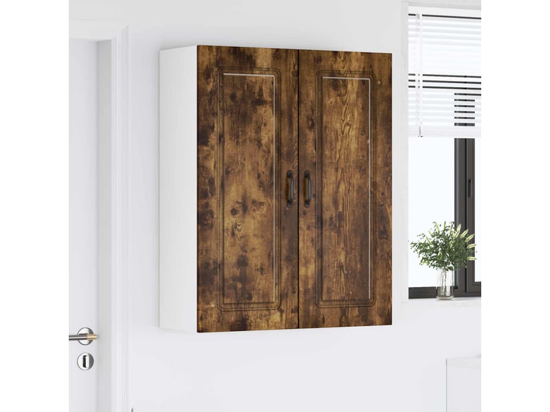 Meuble mural de cuisine | armoire de cuisine chêne fumé 80x31x100cm shl421 - Conforama B