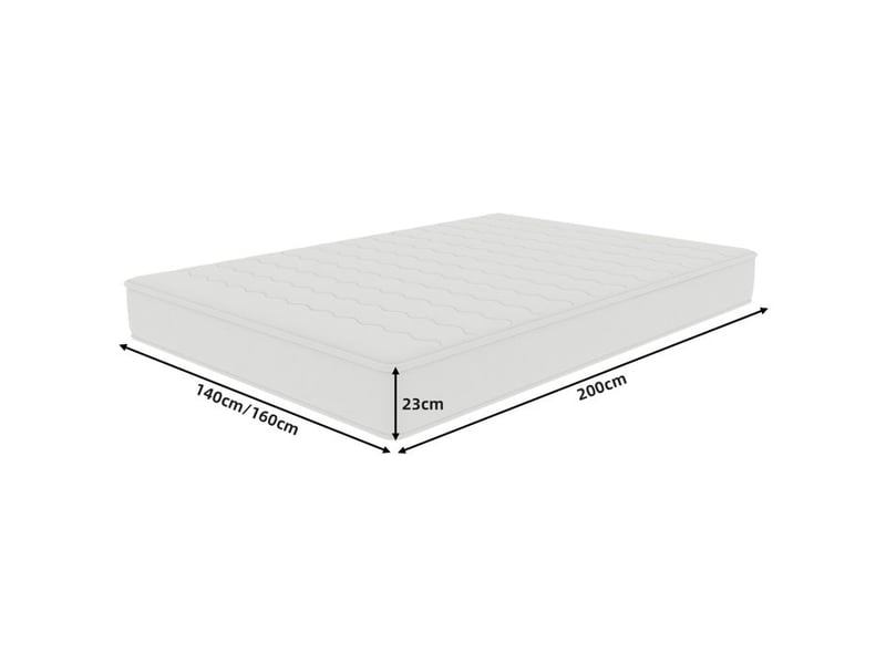  Matelas respirant 3d - 160x200 cm - épaisseur 23 cm - blanc - soutien double - ressorts ensachés 160x200x23cm - Conforama D