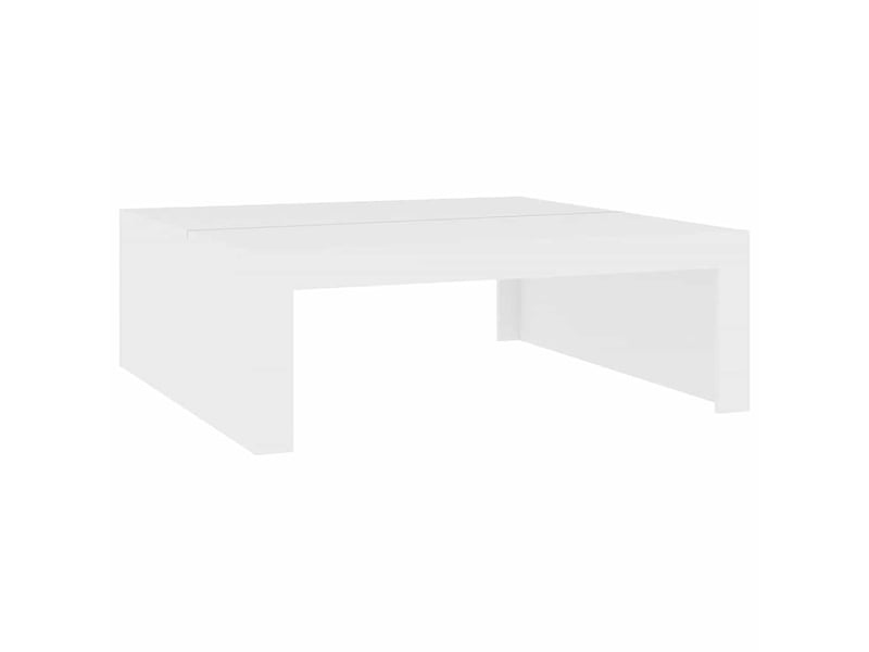  Table basse - table de salon - table à thé blanc 100x100x35 cm bois d'ingénierie  - Conforama A