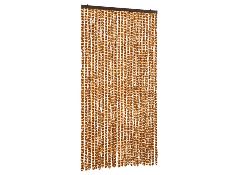  Rideau anti-mouches, moustiquaire ocre et blanc 100x230 cm chenille cf43575  - Conforama A