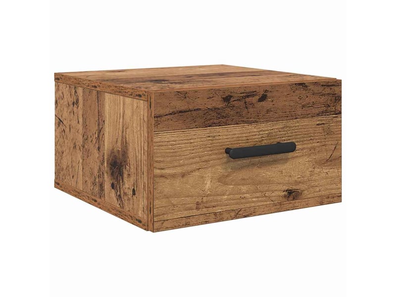 Table de chevet chambre 35x35x20cm bois d'ingénierie bois ancien shl3005 - Conforama A
