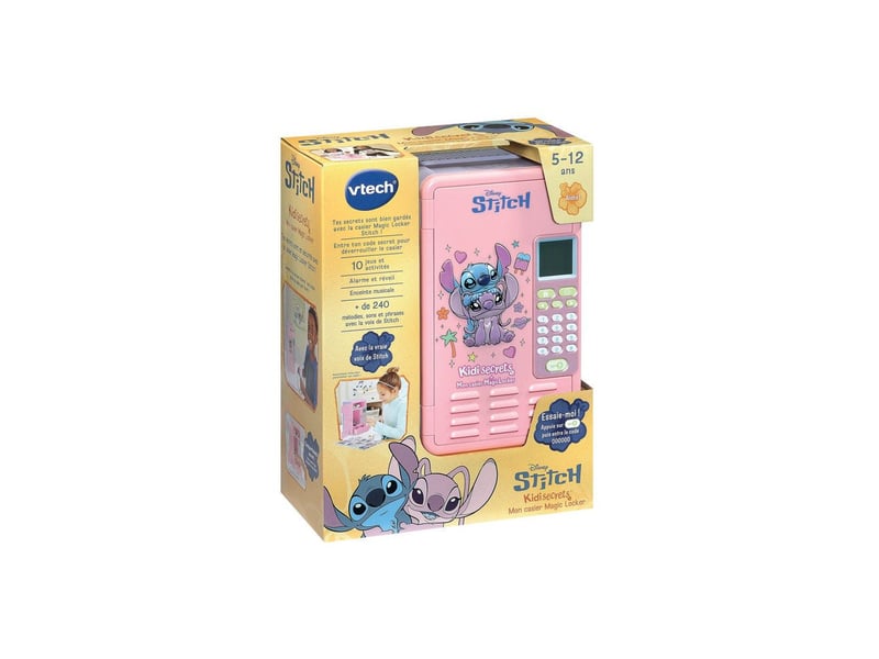 Coffre à secrets electronique magic locker code 6 chiffres rose et violet taille 150 x 120 x 250 mm VTE3417765943553 - Conforama B