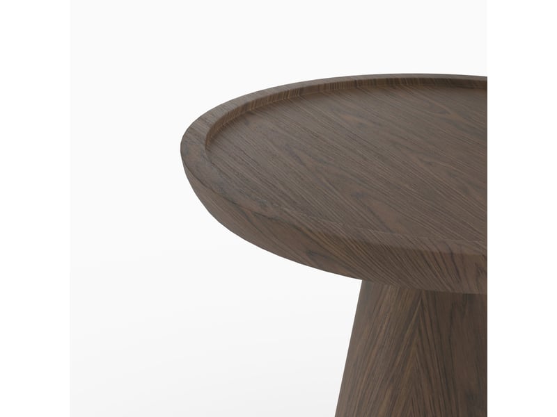  Table d'appoint en placage noyer, d40 cm-côme Côme - Conforama E