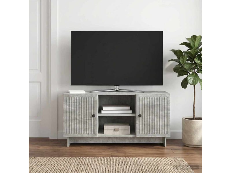  Meuble tv - banc tv - meuble de rangement 102 x 34,5 x 50 cm gris béton bois d'ingénierie  - Conforama B