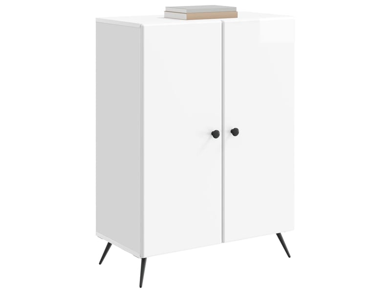  Buffet - bahut - meuble de rangement blanc brillant 66 x 34,5 x 90 cm bois d'ingénierie  - Conforama C