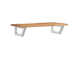 Étagère de vasque | étagère murale acier et bois massif d'acacia shl6264