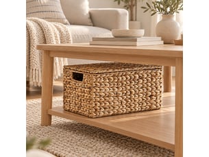 Boîte de rangement en jacinthe d'eau grand modèle l42 cm - maya