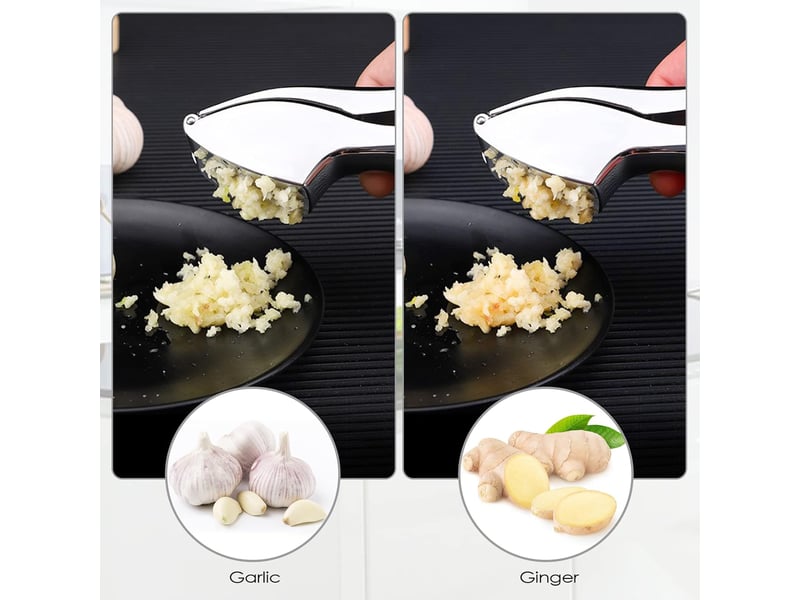 Ecrase ail manuel, extra fort et durable presse-ail, garlic press, hachoir à gingembre - Conforama C