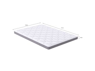 Matelas 140x190 cm <strong>DESVIAE</strong>  <strong></strong> Ressorts + mémoire de forme soutien Ferme épaisseur 10 cm