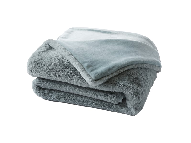  Plaid 140x200 cm polyester bleu arctique PD21791 - Conforama A