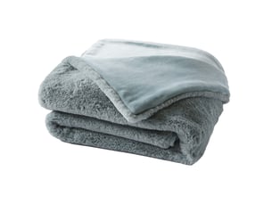 Plaid 140x200 cm polyester bleu arctique