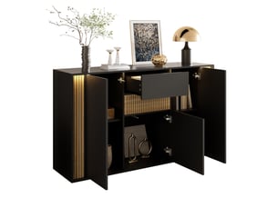 Buffet 3 porte(s)  1 tiroir(s)   - 140 cm coloris noir 