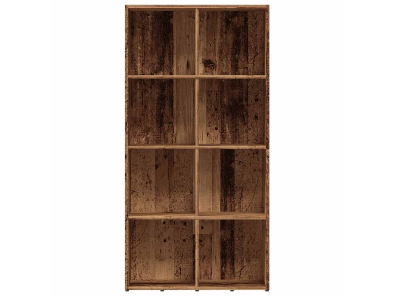  Bibliothèque, meuble de rangement salon vieux bois 66x30x130 cm bois d'ingénierie  - Conforama E