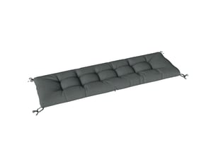 Coussin de palette amovible avec sangles de fixation, compatible avec la plupart des chaises longues, 198 x 65 x 13 cm, gris foncé