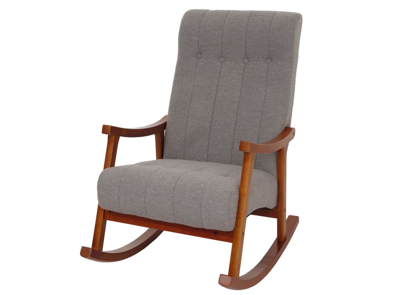  Fauteuil à bascule moderne avec armoires et nosag 97 x 64 x 85 cm confort optimal ambiance cosy en bois gris 04_0009813  - Conforama A