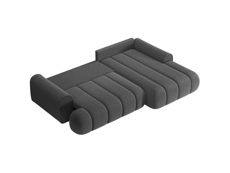 Selsey dandelino - canapé d'angle convertible - en bouclette gris avec revêtement - côté droit DANDELINO - Conforama D