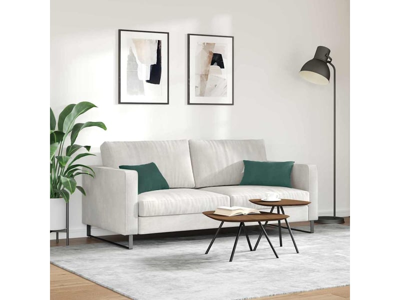  Lot de 2 coussins de canapé, coussins décoratifs vert foncé 50 x 30 cm cf59185  - Conforama D