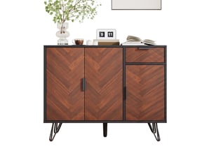 Buffet 3 porte(s) 1 tiroir(s) REDOM - 90 cm coloris marron