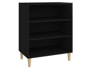 Buffet - bahut - meuble de rangement noir 57x35x70 cm bois d’ingénierie