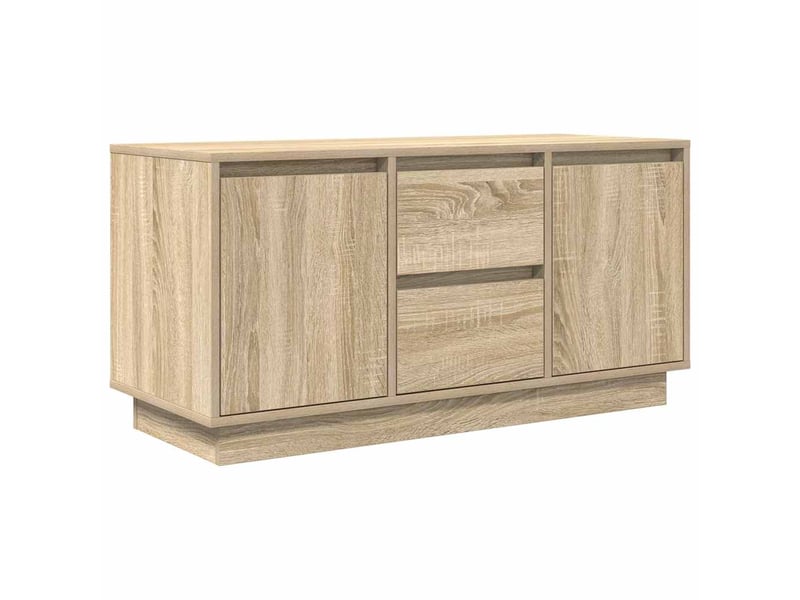  Meuble tv - banc tv - meuble de rangement avec lumières led chêne sonoma 100x41x50 cm  - Conforama C