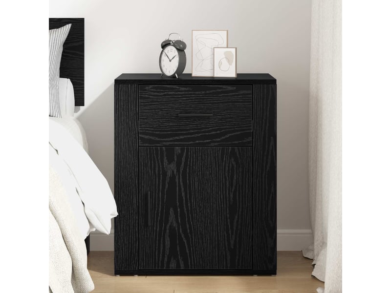  Table de chevet - cabinet de chevet - table de nuit chêne noir 35 x 50 x 60 cm bois d'ingénierie  - Conforama C