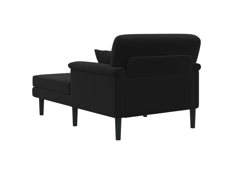  Vidaxl chaise longue noir velours  - Conforama E