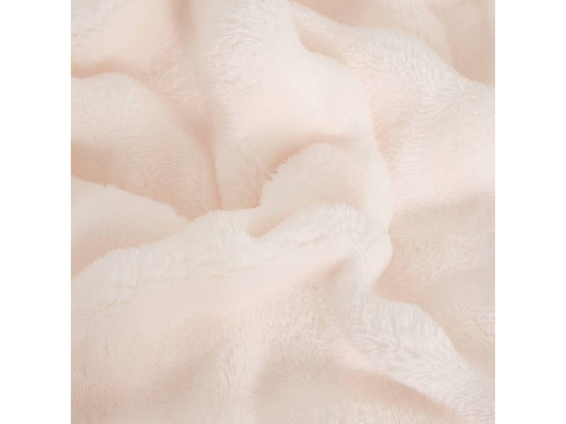  Plaid zephy 180x230cm effet fausse fourrure ivoire ZEPHY - Conforama C